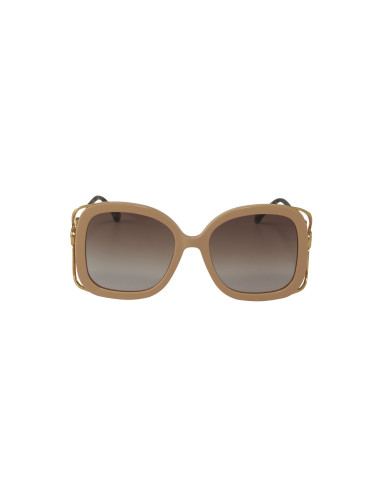Gucci GG1021s 003 Square Shape Beige Cafe degradado
