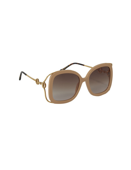 Gucci GG1021s 003 Square Shape Beige Cafe degradado