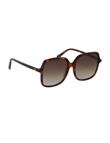 Gucci GG0544S 002 Square Shape Havana Carey Cafe