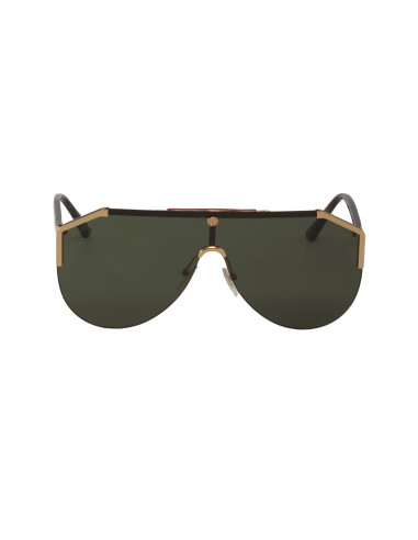 Gucci GG0584S 002 Aviator Square Negro Dorado Original | Sunnies.uno