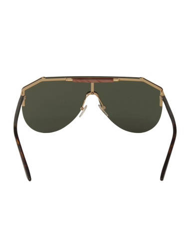 Gucci GG0584S 002 Aviator Square Negro Dorado Original | Sunnies.uno