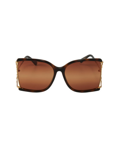 Gucci GG0592SK 003 Square Shape Cafe Carey Dorado