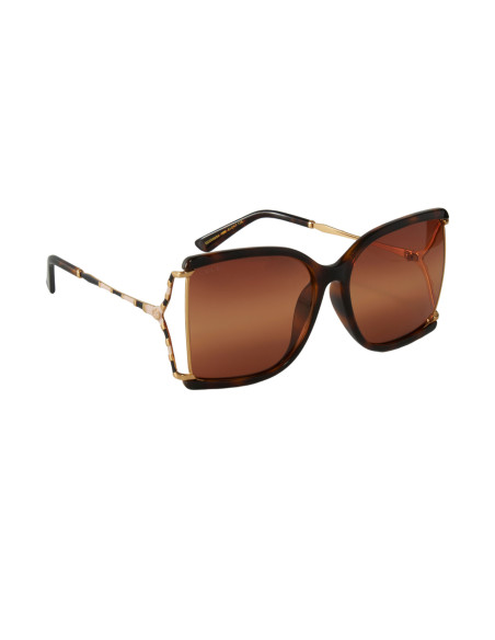 Gucci GG0592SK 003 Square Shape Cafe Carey Dorado