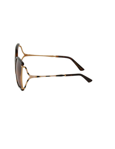Gucci GG0592SK 003 Square Shape Cafe Carey Dorado