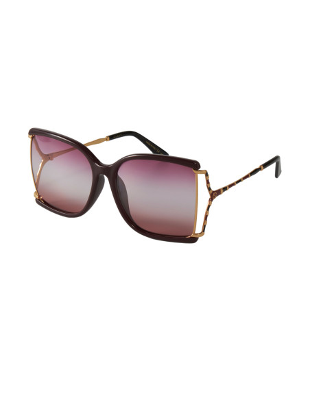 Gucci GG0592SK 004 Square Shape Vino Degradado Dorado