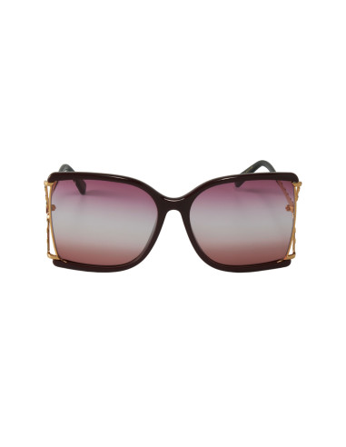 Gucci GG0592SK 004 Square Shape Vino Degradado Dorado
