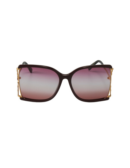 Gucci GG0592SK 004 Square Shape Vino Degradado Dorado