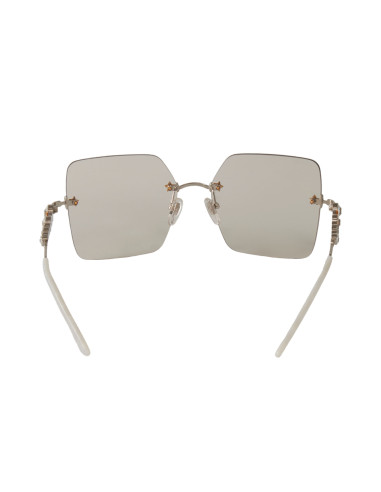Gucci GG0644S 004 Square Shape Gris Transparente Plata