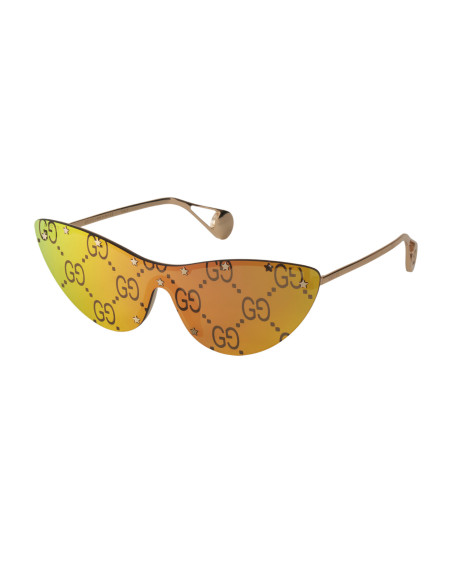 Gucci GG0666S 003 Eye Cat Stars Tornasol Dorado Original