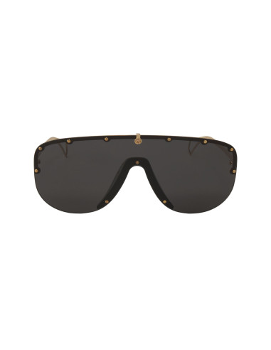 Gucci GG0667S 001 Aviator Fashion Negro Dorado Original