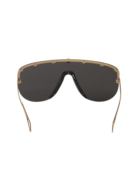 Gucci GG0667S 001 Aviator Fashion Negro Dorado Original