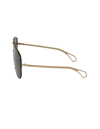 Gucci GG0667S 001 Aviator Fashion Negro Dorado Original