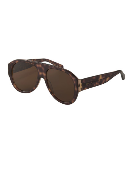 Gucci GG0668S 003 Aviator Square Acetato Carey Cafe | Sunnies.uno