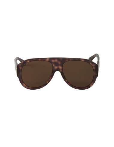 Gucci GG0668S 003 Aviator Square Acetato Carey Cafe | Sunnies.uno