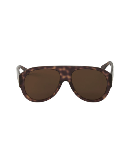 Gucci GG0668S 003 Aviator Square Acetato Carey Cafe | Sunnies.uno