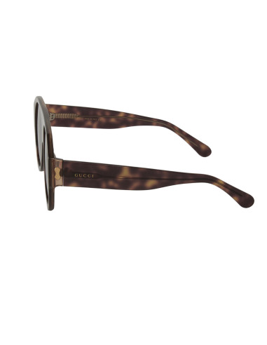 Gucci GG0668S 003 Aviator Square Acetato Carey Cafe | Sunnies.uno