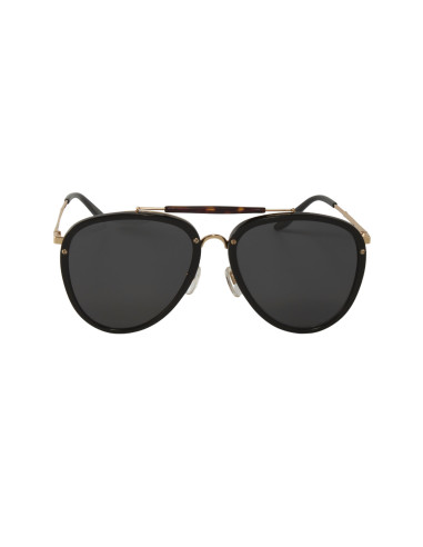 Gucci GG0672S 001 New Aviator Negro Dorado Original