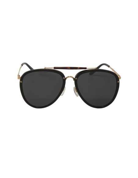 Gucci GG0672S 001 New Aviator Negro Dorado Original