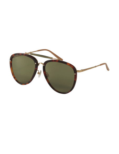 Gucci GG0672S 001 New Aviator Negro Dorado Original