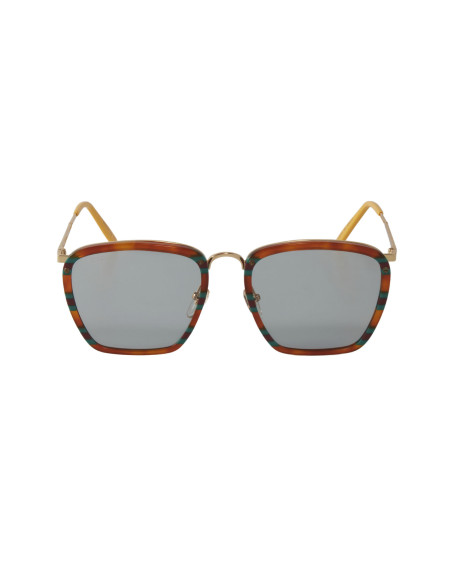 Gucci Gg0673S 003 Square Metal Naranja Verde Original | Sunnies.uno