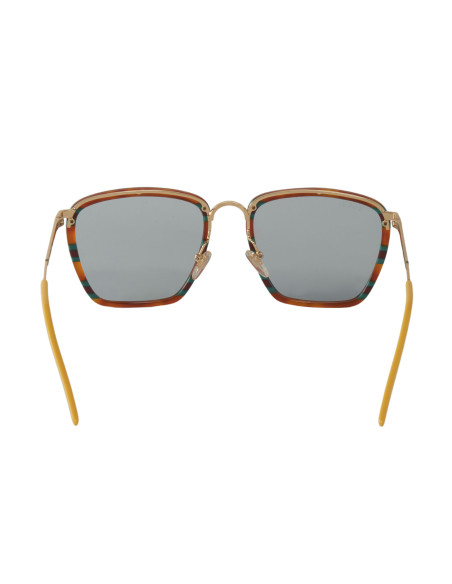 Gucci Gg0673S 003 Square Metal Naranja Verde Original | Sunnies.uno