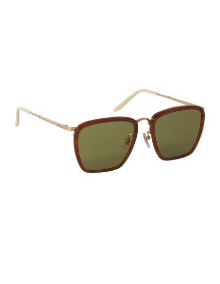 Gucci Gg0673S 004 Square Metal Carey Verde Original | Sunnies.uno