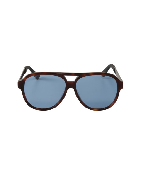 Gucci Gg0688S 004 Aviator Metal Carey Azul Original | Sunnies.uno