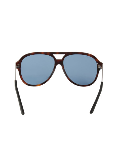 Gucci Gg0688S 004 Aviator Metal Carey Azul Original | Sunnies.uno