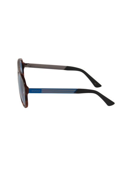Gucci Gg0688S 004 Aviator Metal Carey Azul Original | Sunnies.uno