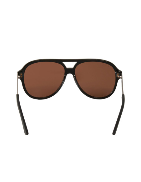 Gucci Gg0688S 005 Aviator Metal Cafe Amarillo Negro | Sunnies.uno