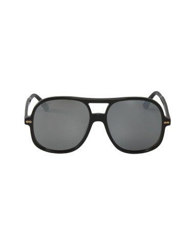 Gucci GG0706S 001 New Aviator Plata Espejo Negro Dorado Original | Sunni...