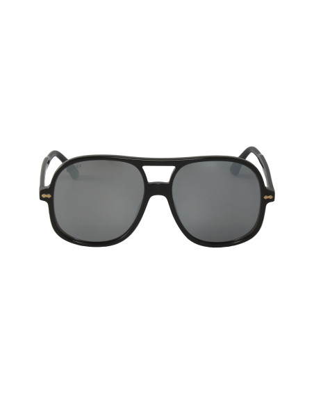 Gucci GG0706S 001 New Aviator Plata Espejo Negro Dorado Original | Sunni...