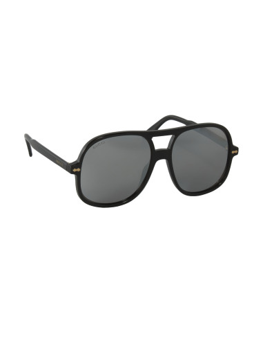 Gucci GG0706S 001 New Aviator Plata Espejo Negro Dorado Original | Sunni...