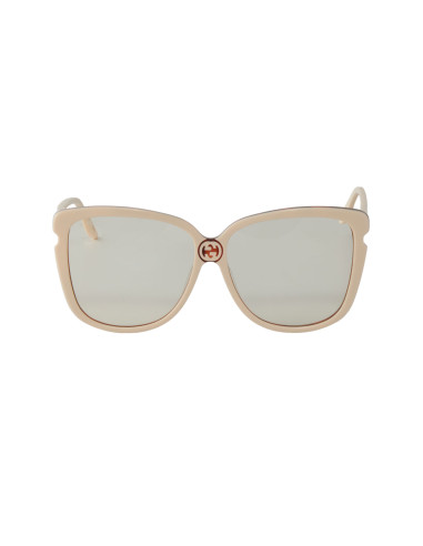 Gucci GG0709S 003 Square Shape Ivory White yellow