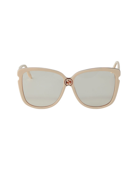 Gucci GG0709S 003 Square Shape Ivory White yellow