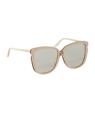 Gucci GG0709S 003 Square Shape Ivory White yellow