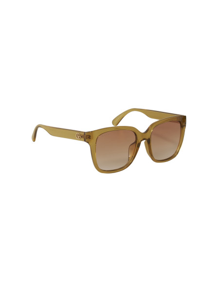Gucci Gg0715S 003 Square Shape Ambar Cafe Degradado