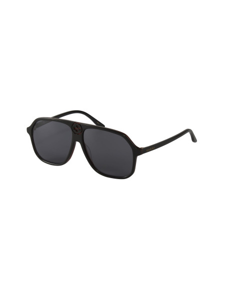Gucci Gg0734S 001 Square Aviator Negro Gris Original | Sunnies.uno