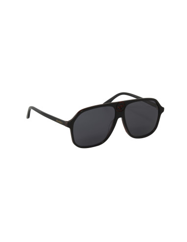 Gucci Gg0734S 001 Square Aviator Negro Gris Original | Sunnies.uno