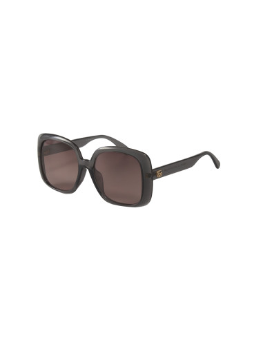 Gucci GG0713S 004 Square Shape Gray Brown Shaded