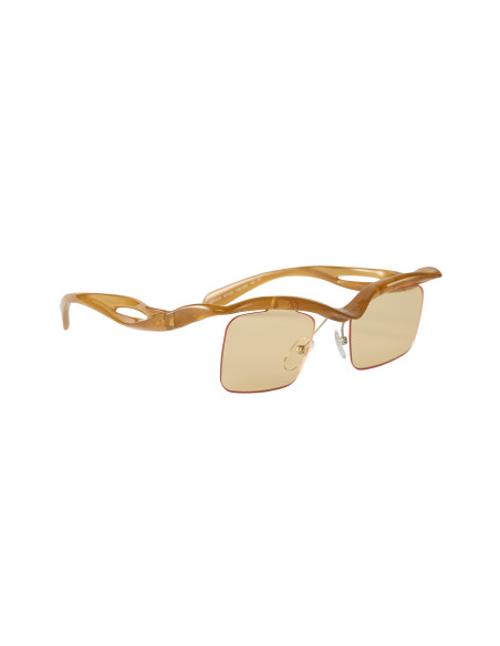 Prada SPR A15 13S-80E Morph Small Square Shape Cognac