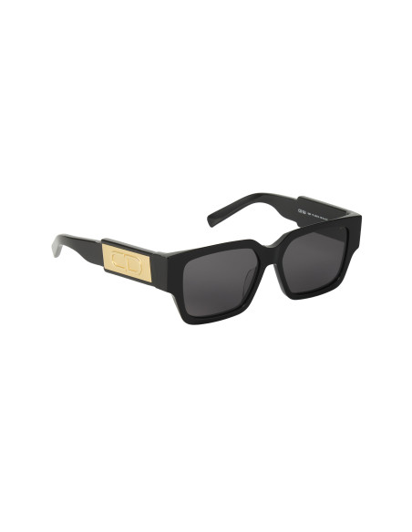 Christian Dior CD SU XR 12A0 Square Shape Negro Dorado