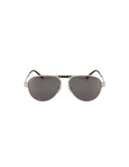 Cartier CT0101S 002 Aviator Plata Gris
