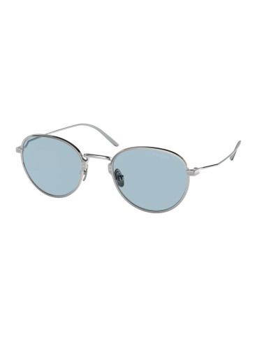 Prada SPR 53WS 05Q-051 Round Titanium Satin Blue