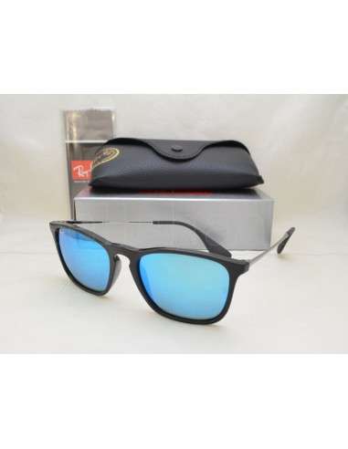 Ray Ban Rb4187 601/55 Chris Negro Mate Azul espejo | Sunnies.uno