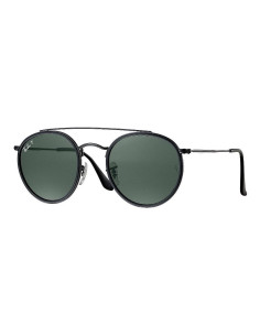 Ray Ban Rb3647n 002/58 Round Double Bridge Negro Polarizado | Sunni...