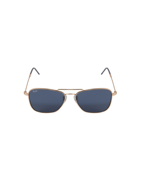 Ray Ban RB0102s 9202/3A Caravan Reverse Blue Rose Gold