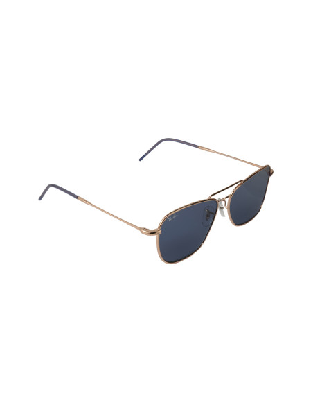 Ray Ban RB0102s 9202/3A Caravan Reverse Blue Rose Gold