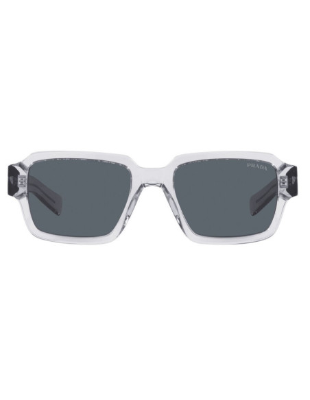 Prada SPR 02ZS U43-0A9 Square Shape Transparent Grey Blue