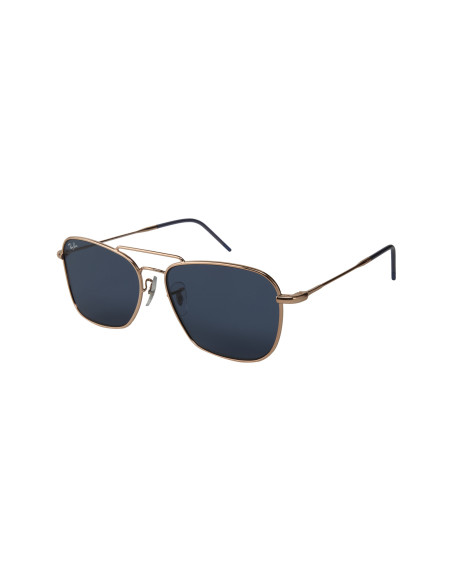 Ray Ban RB0102s 9202/3A Caravan Reverse Blue Rose Gold